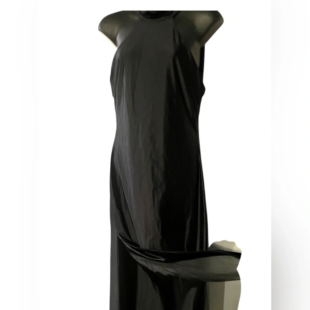 Missaries* New! Gorgeous Black Highneck High Slit Formal Gown/Dress - Picture 4 of 8
